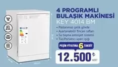 4 Programli Bulasik Makinesi KEY 4014 BM