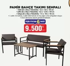 Boy - PAMİR BAHÇE TAKIMI SEHPALI