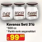 Kavanoz Seti 3'lü