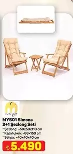 MYS01 Simona 2+1 Sezlong Seti
