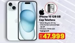 Apple - iPhone 15 128 GB Cep Telefonu
