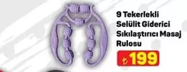 9 Tekerlekli Selülit Giderici Sıkılaştırıcı Masaj Rulosu