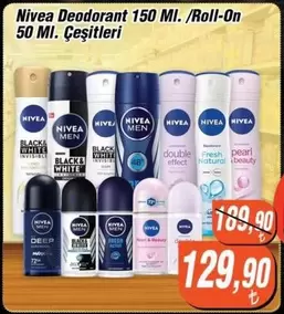 Nivea - Deodorant 150 ML. /Roll-On 50 ML.