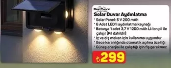 Solar Duvar Aydınlatma