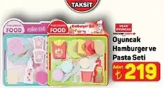 Oyuncak Hamburger ve Pasta Seti