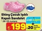 Shiny Çocuk Işıklı Kapalı Sandalet