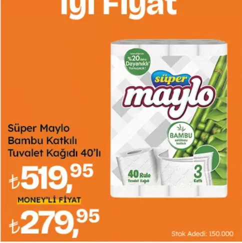 Bambu Katkılı Tuvalet Kağıdı