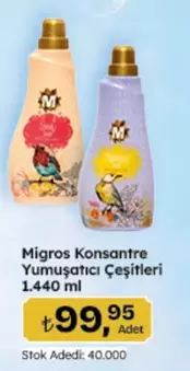Migros Konsantre Yumuşatıcı Çeşitleri