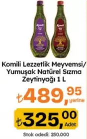Komili -  Lezzetlik Meyvemsi/Yumuşak Natürel Sızma Zeytinyağı