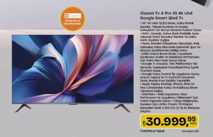 Xiaomi -  TV A Pro 55 4K Uhd Google Smart Qled Tv