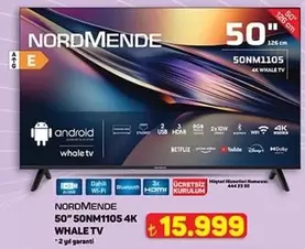 50" 50NM1105 4K WHALE TV