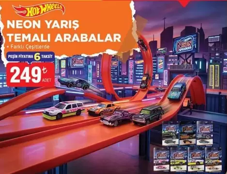 NEON YARIŞ TEMALI ARABALAR