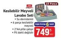 Kesilebilir Meyveli Lavabo Seti