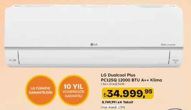 Dualcool Plus PC1250 12000 BTU A++ Klima