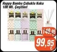 Happy Bambu Çubuklu Koku 100 Ml. Çeşitleri