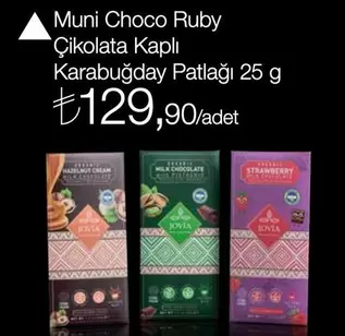 Ruby - Muni Choco  Çikolata Kaplı Karabuğday Patlağı