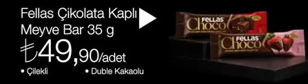 Bar - Çikolata Kaplı Meyve 35 g