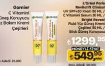 Garnier - C Vitamini Güneş Koruyucu Fluid Yüz Güneş Kremi Çeşitleri