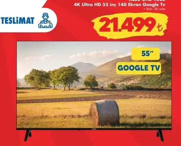 4K Ultra HD 55 inç Ekran Google TV