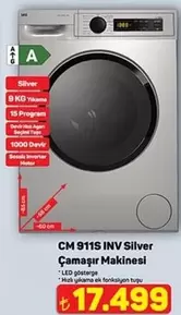 Aeg - CM 911S INV Silver Çamaşır Makinesi