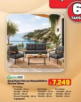 Mercan Bahçe&Balkon Oturma Takımı