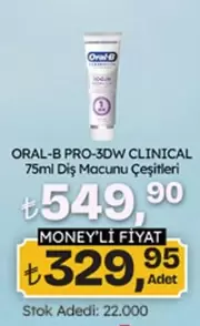 Oral B - PRO-3DW CLINICAL Diş Macunu Çeşitleri
