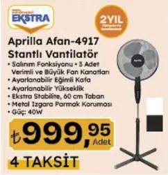 Stantlı Vantilatör