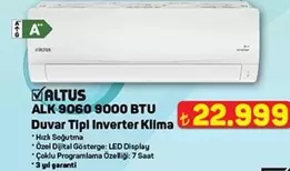 Inverter - ALK 9060 9000 BTU Duvar Tipi  Klima