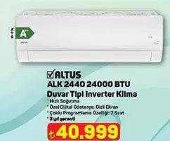 Inverter - ALK 2440 24000 BTU Duvar Tipi  Klima