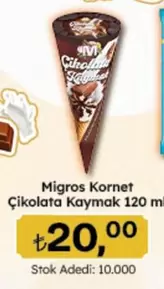 Migros Kornet Çikolata Kaymak