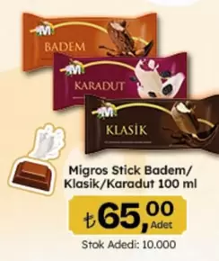 Migros Stick Badem/Klasik/Karadut