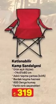 Katlanabilir Kamp Sandalyesi