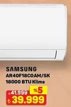 Samsung - AR40F18COAM/SK 18000 BTU Klima