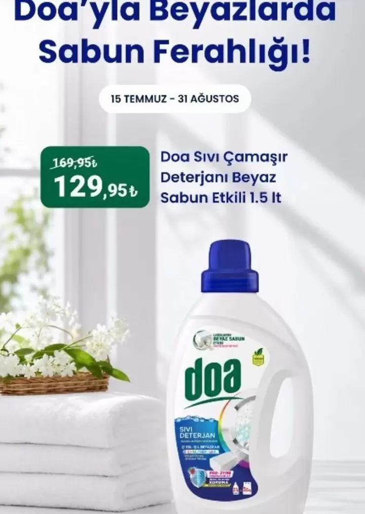 Beyaz - Sıvı Çamaşır Deterjanı  Sabun Etkili