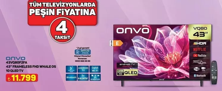 43" FRAMLESS FHD WHALE ON 10 QLED TV