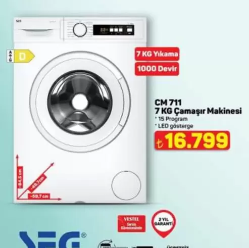 CM 711 7 KG Çamaşır Makinesi