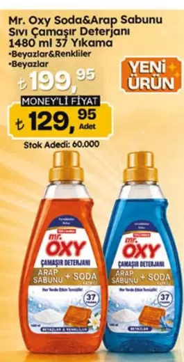 Mr. Oxy Soda&Arap Sabunu Sıvı Çamaşır Deterjanı