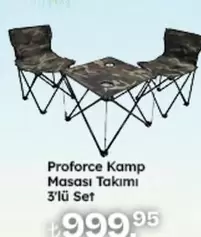 Kamp Masası Takımı 3'lü Set