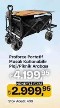 Portatif Masalı Katlanabilir Plaj/Piknik Arabası