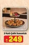2 Katlı Çelik Sunumluk