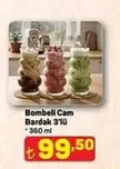Bombeli Cam Bardak 3'lü