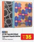A7 80 Yapraklı Dikili Yumuşak Kapaklı Defter