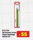İlk Kalemim Jumbo Üçgen Başlangıç Kalemi 2'li