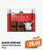 Tambol Sütlü Çikolata
