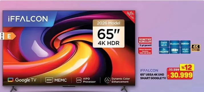 65" 4K HDR SMART GOOGLE TV