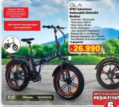 EFB7 Adventure Katlanabilir Elektrikli Bisiklet