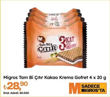 Tam Bi Çıtır Kakao Krema Gofret