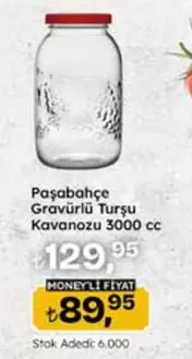 Gravürlü Turşu Kavanozu 3000 cc