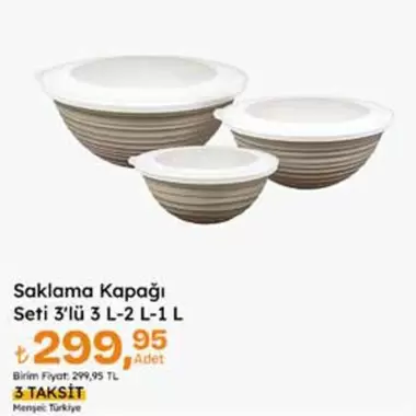 Saklama Kapağı Seti