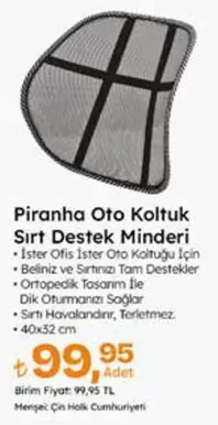 Oto Koltuk Sırt Destek Minderi